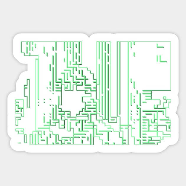 Green circuits Sticker by findingNull